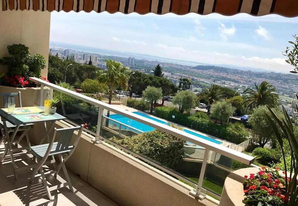 Nice Ouest- Studio Vue Mer Garage Piscine Wifi